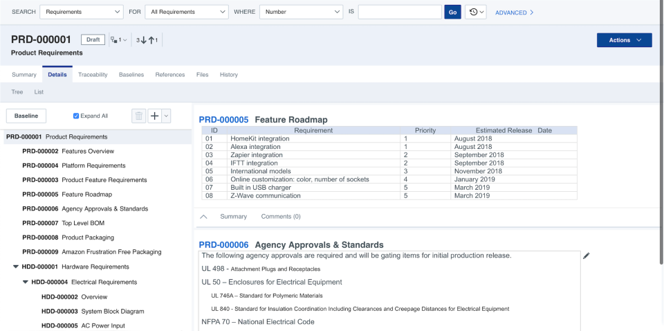 screenshot of Arena PLM
